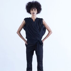 Chic Black Floral Blouse